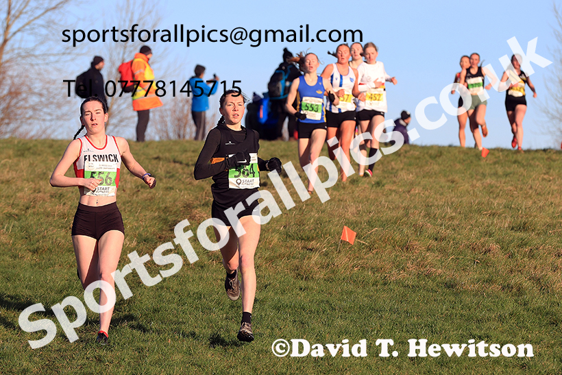 Womens under-17s and under-20s 2024 NECAA Cross Country Champs., Temple Park, South Shields. Photo: David T. Hewitson/Sports for All Pics